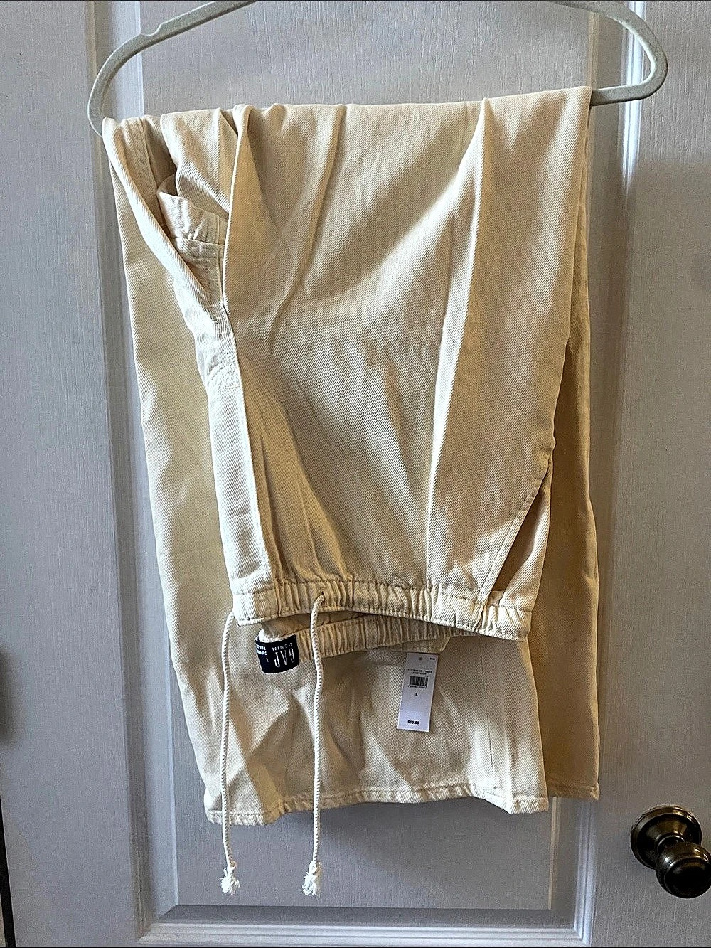 GAP Mid Rise SuperLight Pull-On Wide-Leg Jeans Yellow Large